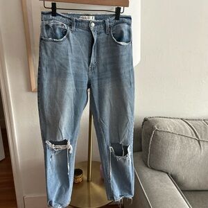 Abercrombie & Fitch High waist Distressed Ankle Jeans Size 28